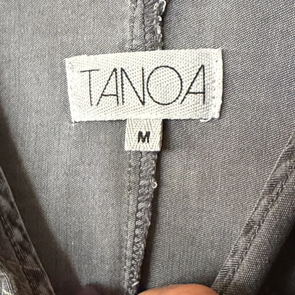 Sleeveless V-Neck Maxi Dress in Charcoal with Subtle Floral Print - Picture 6 of 6